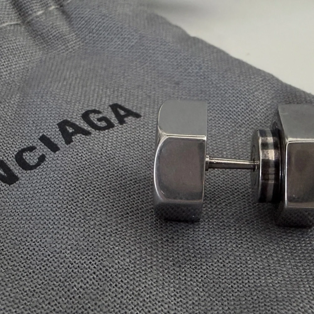 Balenciaga Barbell Stainless Steel stud earring,‎ single ear
